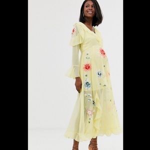 NWT ASOS MATERNITY Floral Embroidered Dress